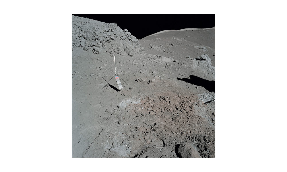 Orange soil on the moon ©NASA