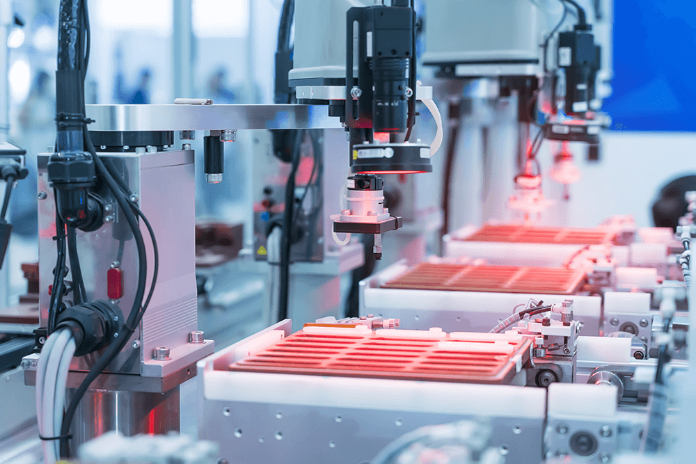 Machine vision applications on a production line