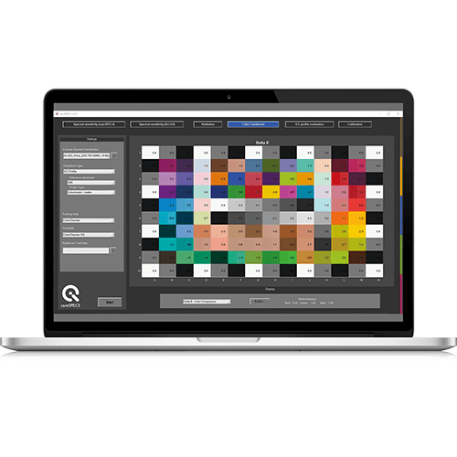 Measuring spectral sensitivities using the camSPECS software.