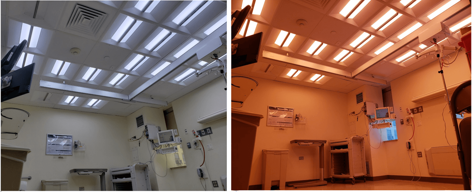 Octa Light Player installed in a hospital