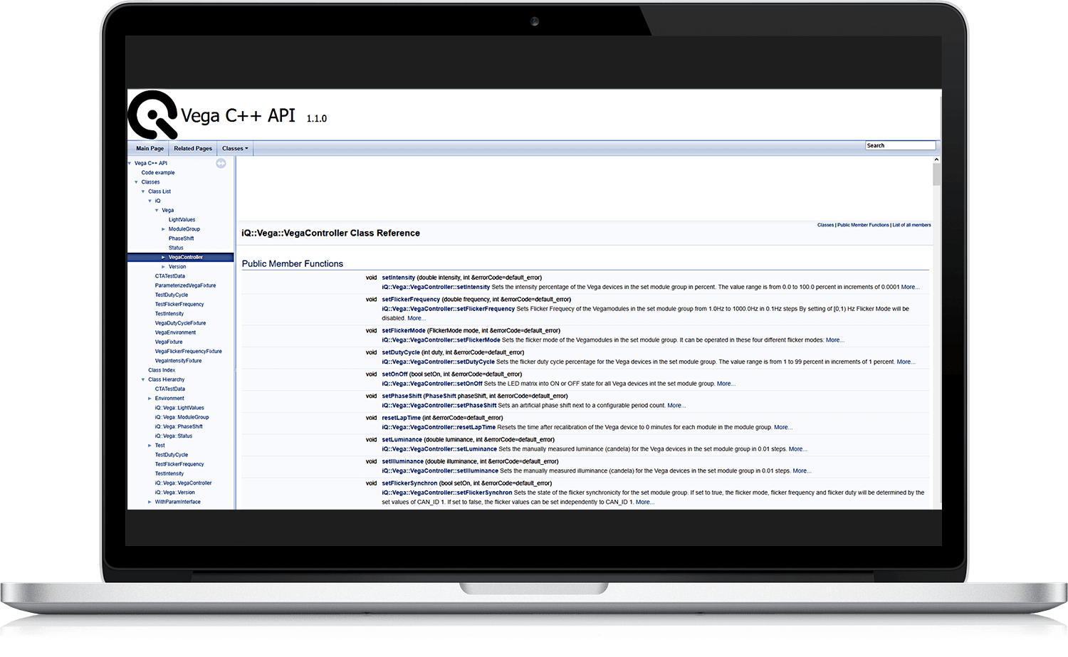 Vega C++ API