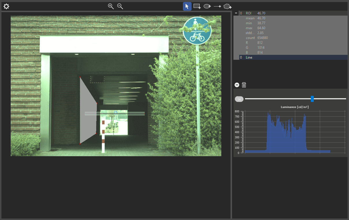 Calculate luminance values from image data