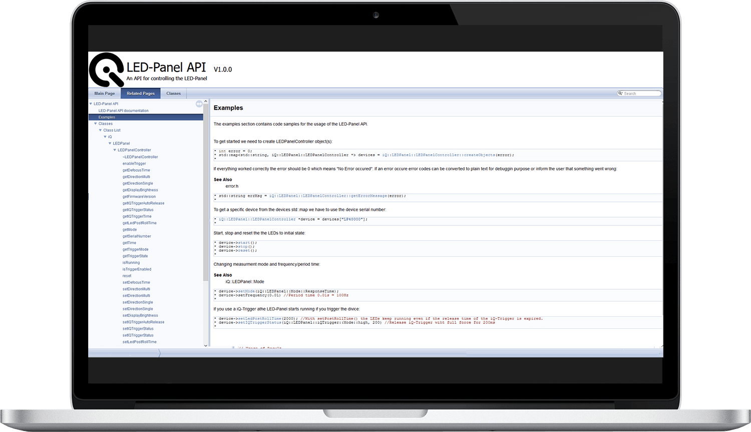 LED-Panel API